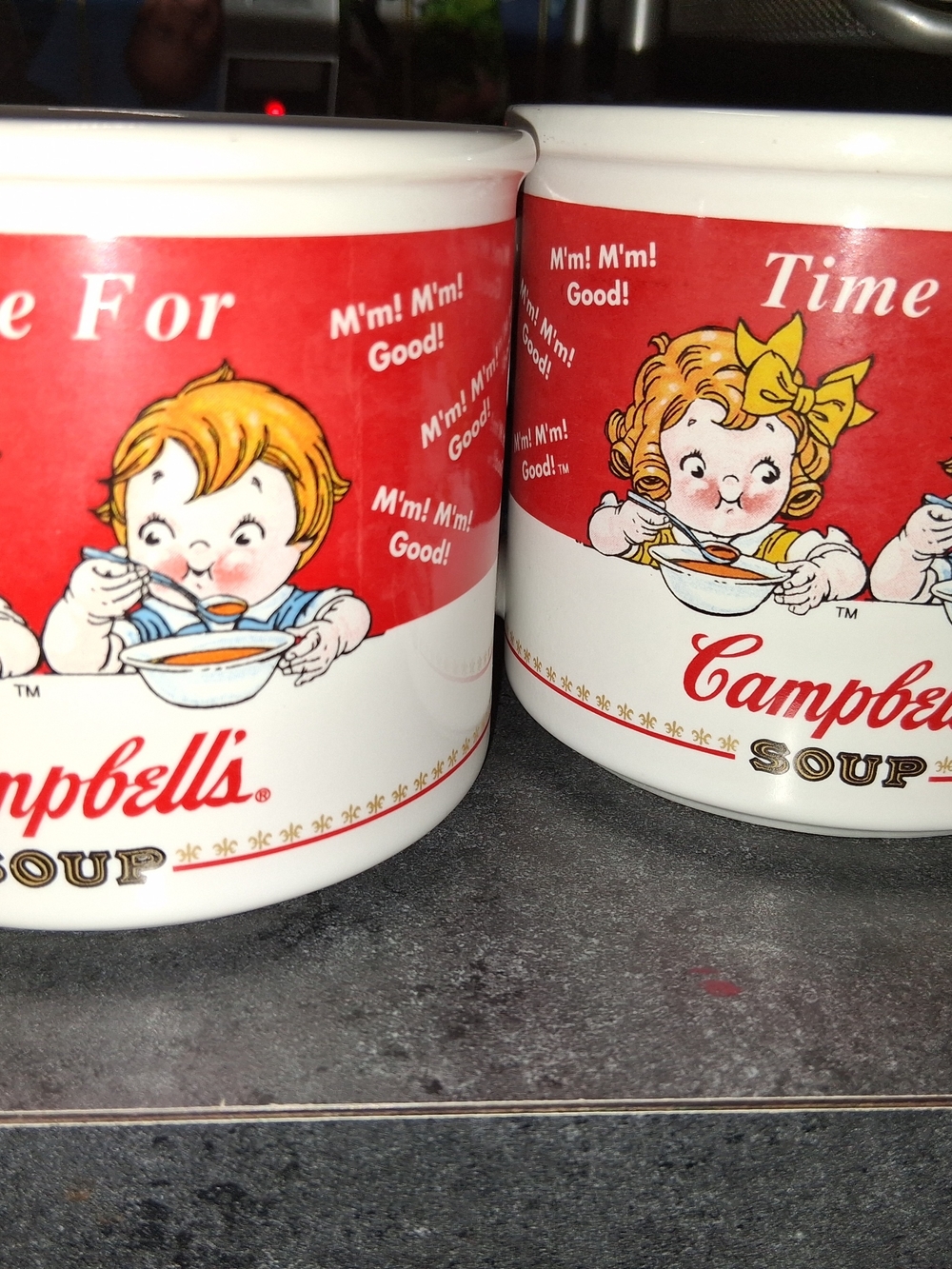 Campbell's Red and White Soup Can Ceramic Mugs - Set of 2